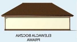 Elewacja projektu G127 garaż trzystanowiskowy - 4 - wersja lustrzana