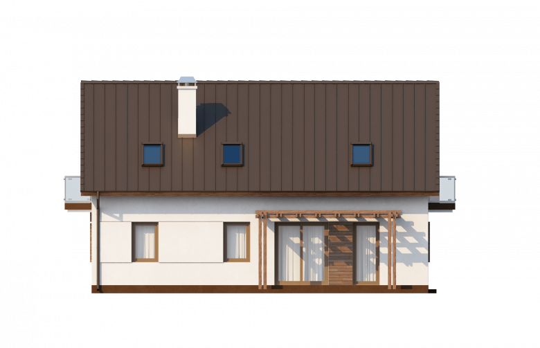 Projekt domu jednorodzinnego Z133 - elewacja 1