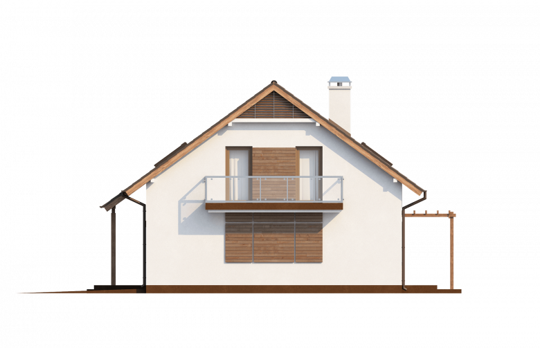 Projekt domu jednorodzinnego Z133 - elewacja 2