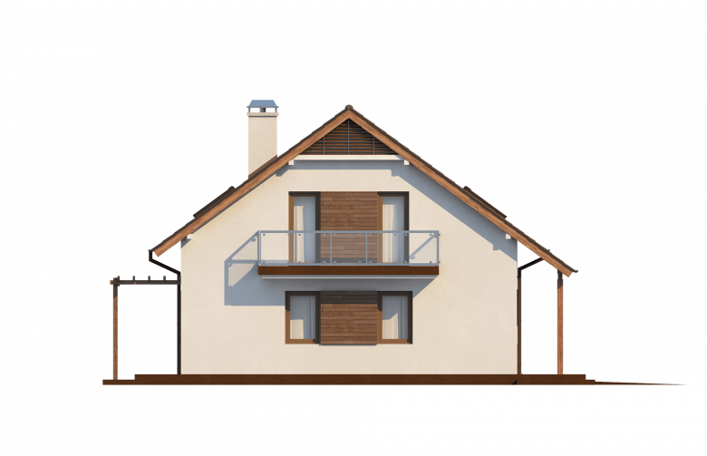 Projekt domu jednorodzinnego Z133 - elewacja 4