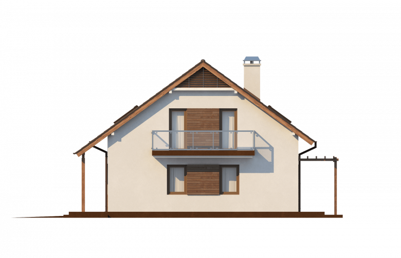 Projekt domu jednorodzinnego Z133 - elewacja 4