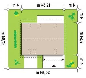 Usytuowanie budynku Z133 w wersji lustrzanej