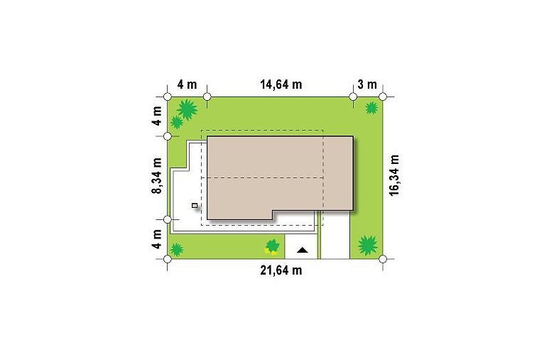 Projekt domu wolnostojącego Z149 - Usytuowanie