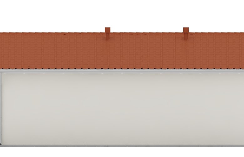 Projekt domu energooszczędnego G47 - Budynek garażowo - gospodarczy - elewacja 4