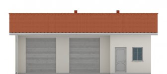 Elewacja projektu G47 - Budynek garażowo - gospodarczy - 1 - wersja lustrzana