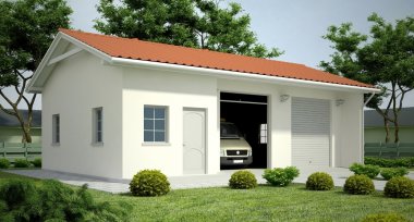Projekt domu G47 - Budynek garażowo - gospodarczy