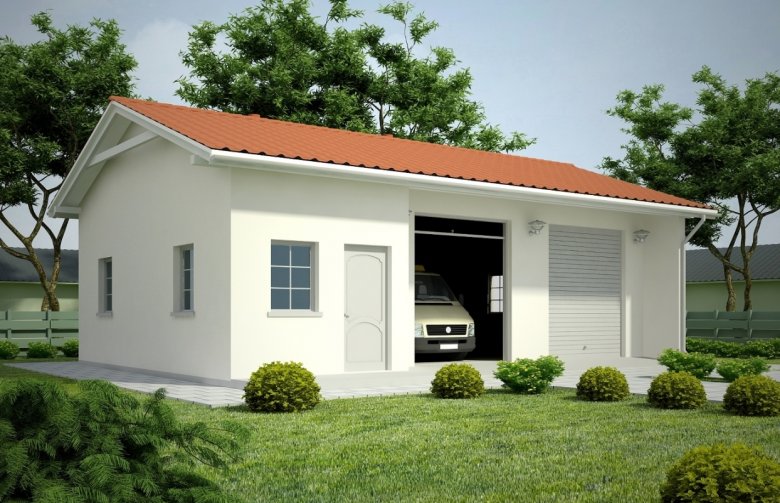 Projekt domu energooszczędnego G47 - Budynek garażowo - gospodarczy