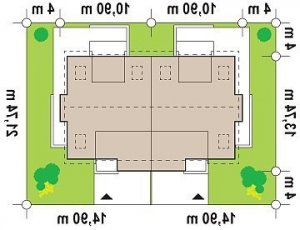 Usytuowanie budynku Zb6 w wersji lustrzanej