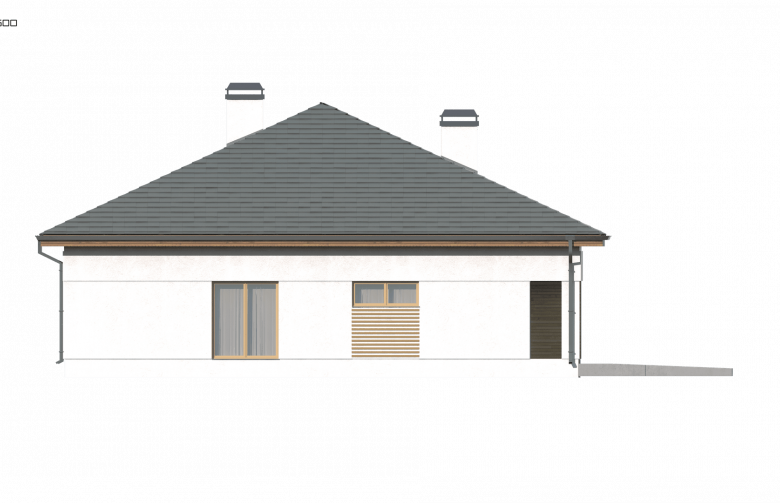Projekt domu jednorodzinnego Z51 - elewacja 1