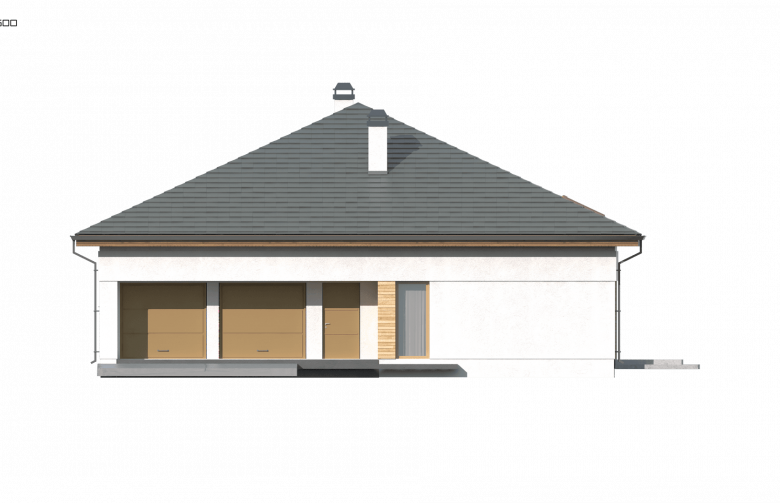 Projekt domu jednorodzinnego Z51 - elewacja 3