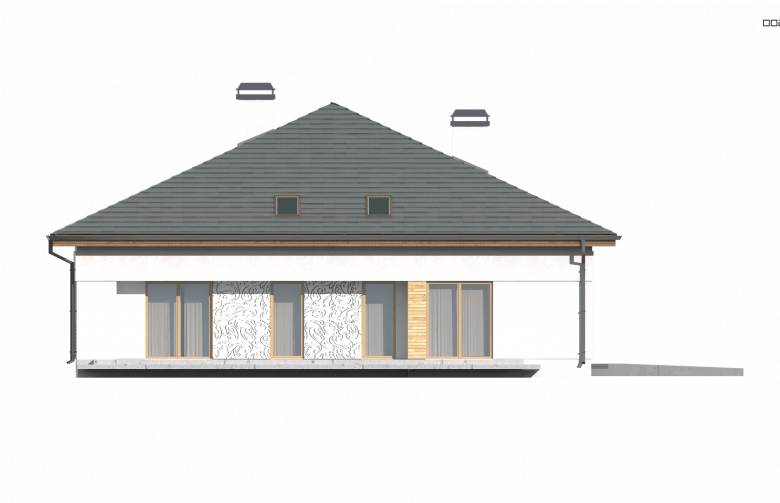 Projekt domu jednorodzinnego Z51 - elewacja 2