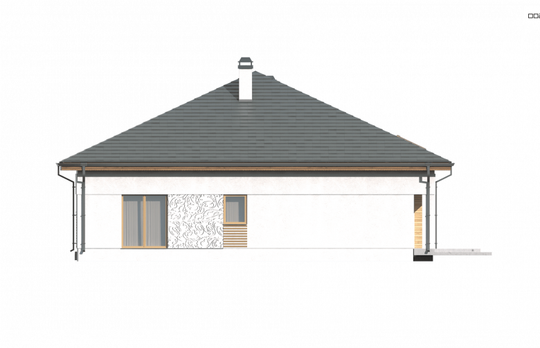 Projekt domu jednorodzinnego Z51 - elewacja 4