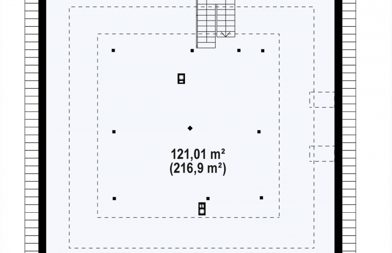 Projekt domu jednorodzinnego Z51 - rzut poddasza
