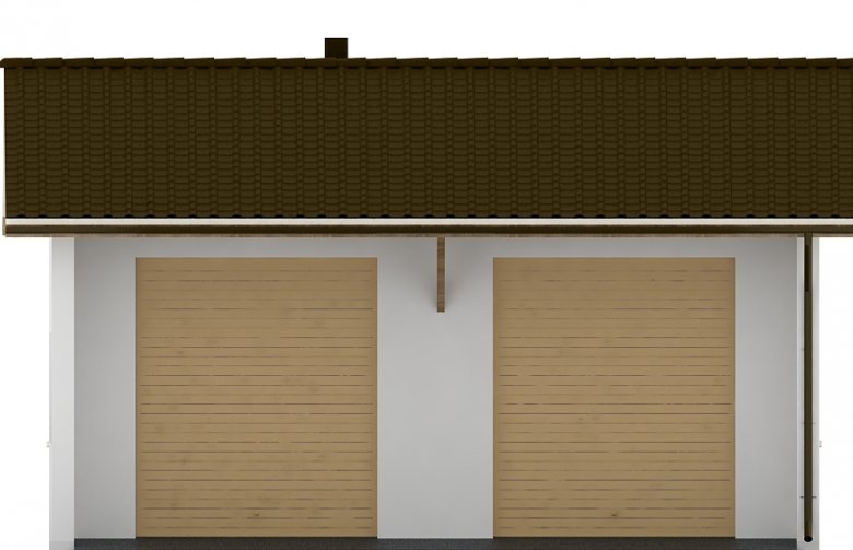 Projekt domu energooszczędnego G48 - Budynek garażowy - elewacja 1
