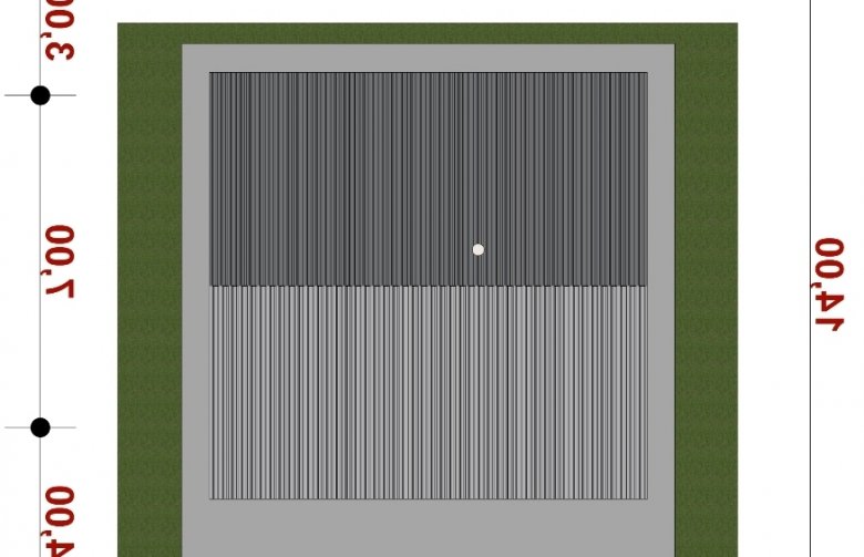 Projekt domu energooszczędnego G48 - Budynek garażowy - Usytuowanie - wersja lustrzana