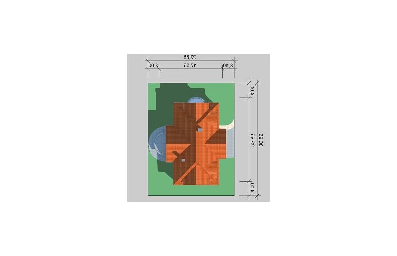 Projekt domu wolnostojącego LK&753 - Usytuowanie - wersja lustrzana