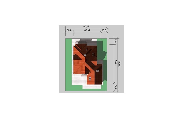 Projekt domu wolnostojącego LK&770 - Usytuowanie - wersja lustrzana