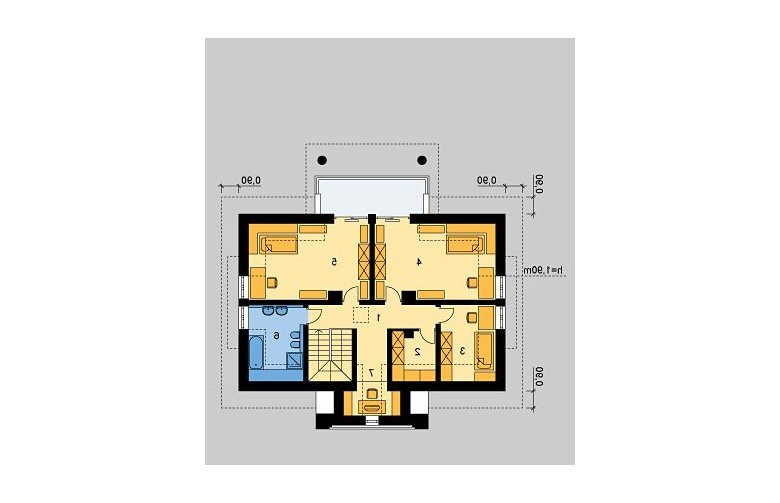 Projekt domu piętrowego LK&795 - poddasze