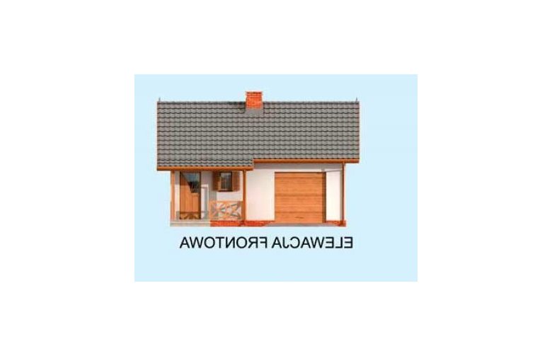 Projekt domu letniskowego ARIZONA dom letniskowy - elewacja 1