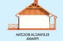 Projekt domu letniskowego ARIZONA dom letniskowy - elewacja 4