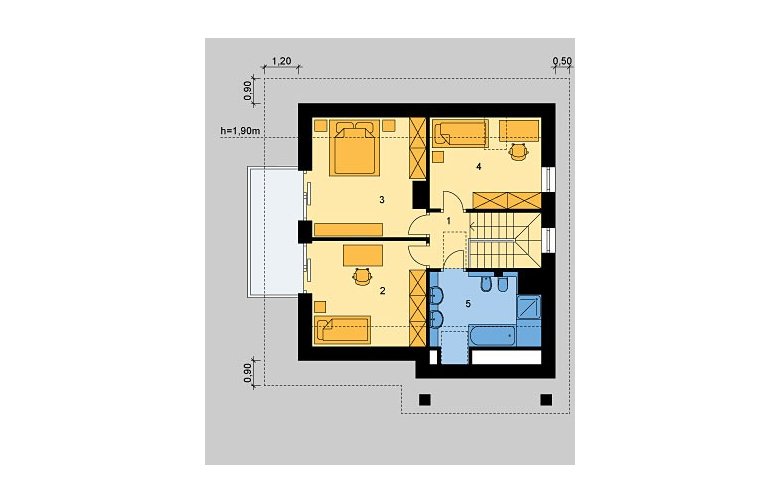 Projekt domu wolnostojącego LK&759 - poddasze