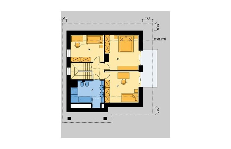 Projekt domu wolnostojącego LK&759 - poddasze