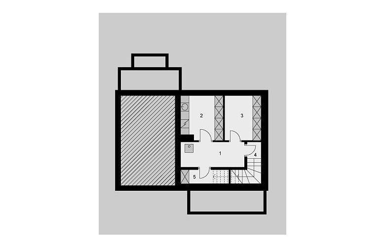 Projekt domu wolnostojącego LK&762 - piwnica