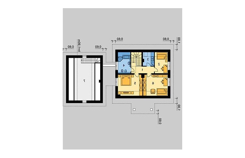 Projekt domu wolnostojącego LK&728 - poddasze