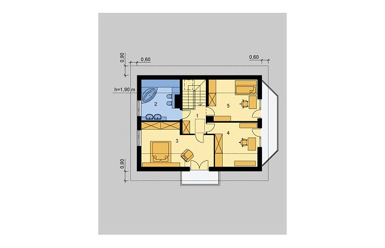 Projekt domu wolnostojącego LK&731 - poddasze