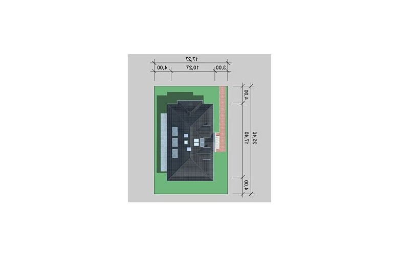 Projekt domu piętrowego LK&748 - Usytuowanie - wersja lustrzana