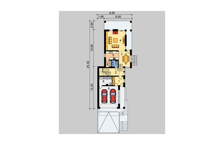 Projekt domu wolnostojącego LK&747 - parter