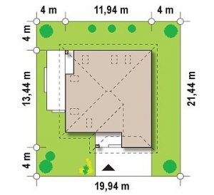 Usytuowanie budynku Z143