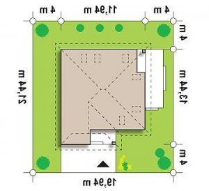 Usytuowanie budynku Z143 w wersji lustrzanej