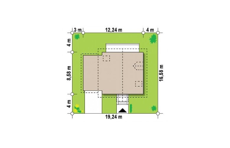 Projekt domu jednorodzinnego Z1 GL - Usytuowanie