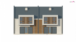 Elewacja projektu Zs1 - 1 - wersja lustrzana