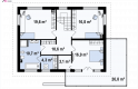 Projekt domu piętrowego Zx26 - rzut poddasza