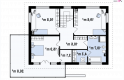 Projekt domu piętrowego Zx26 - rzut poddasza