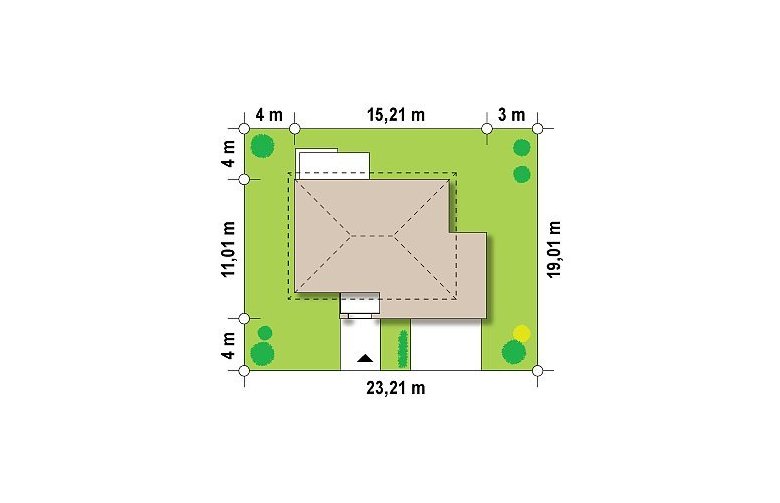 Projekt domu piętrowego Zx26 - Usytuowanie