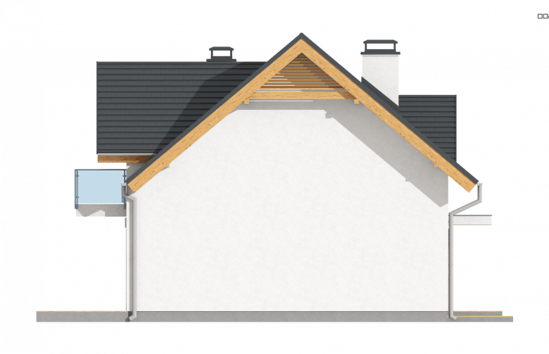 Projekt domu wolnostojącego Z163 - elewacja 3