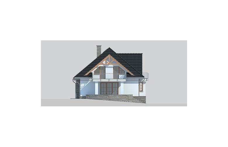 Projekt domu wolnostojącego LK&720 - elewacja 2