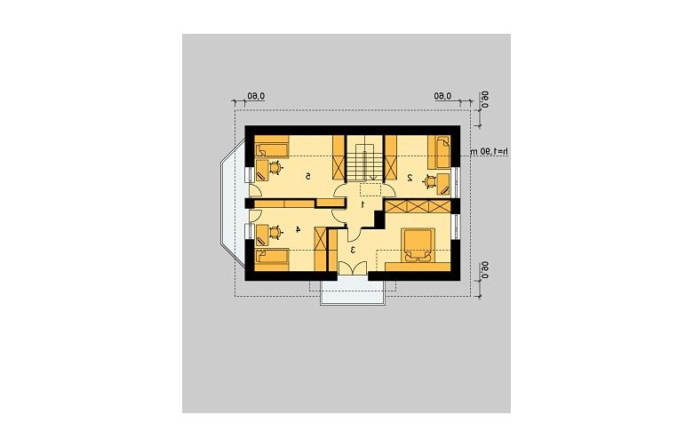 Projekt domu wolnostojącego LK&721 - poddasze