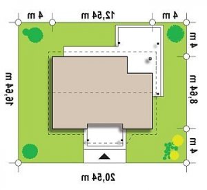 Usytuowanie budynku Z136 w wersji lustrzanej