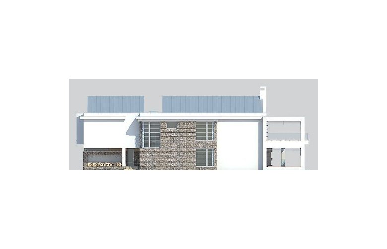 Projekt domu z poddaszem LK&745 - elewacja 3