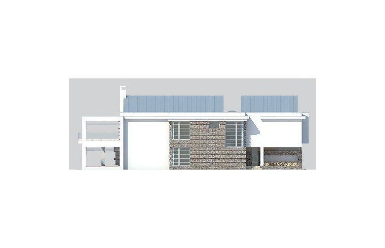 Projekt domu z poddaszem LK&745 - elewacja 3