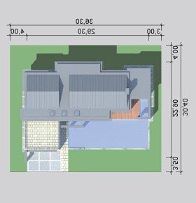 Usytuowanie budynku LK&745 w wersji lustrzanej