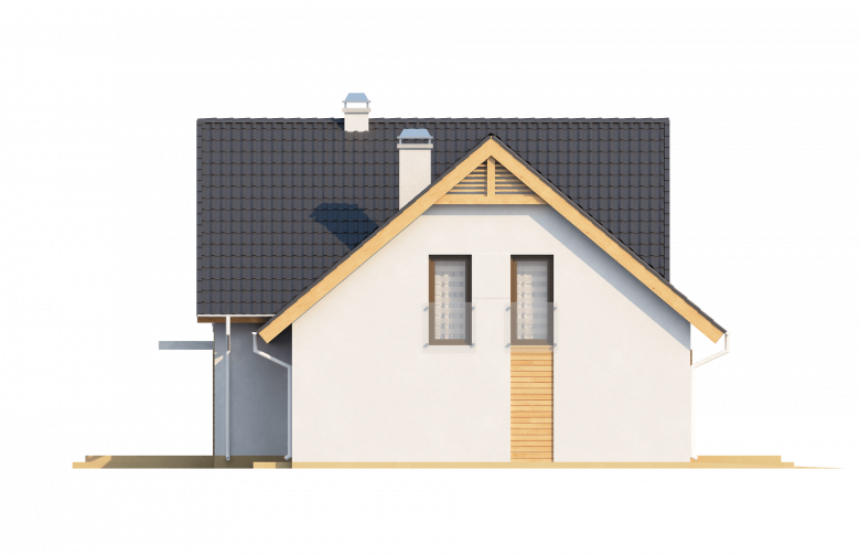 Projekt domu z poddaszem Z135 - elewacja 1