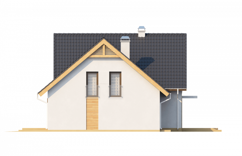 Projekt domu z poddaszem Z135 - elewacja 1