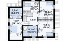 Projekt domu z poddaszem Z135 - rzut poddasza