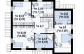 Projekt domu z poddaszem Z135 - rzut poddasza