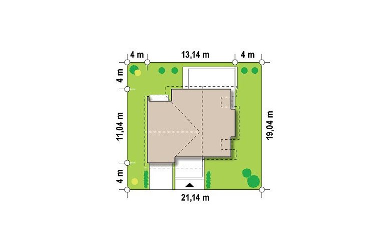 Projekt domu z poddaszem Z135 - Usytuowanie